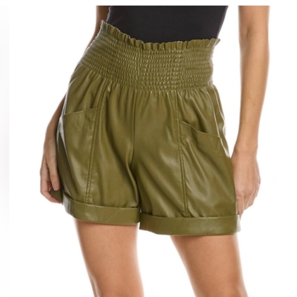 NWT Trina Turk Baristo Faux Leather Shorts